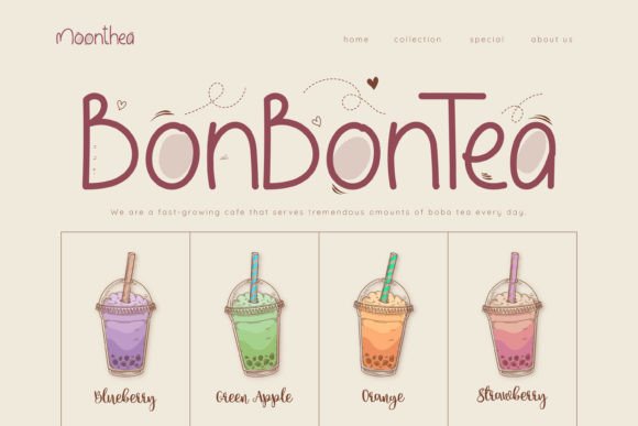 Moonthea Font PNG with transparent background - Preview 2