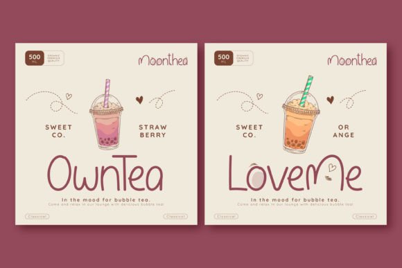 Moonthea Font PNG with transparent background - Preview 3