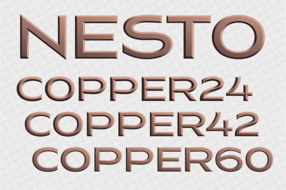 Nesto Copper Font PNG with transparent background - Preview 2