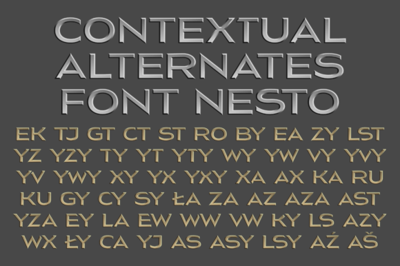Nesto Copper Font PNG with transparent background - Preview 3