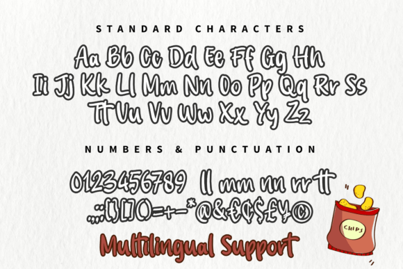 Photato Chips Font PNG with transparent background - Preview 3