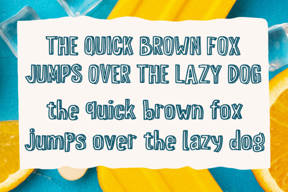 Popsicle Font PNG with transparent background - Preview 3
