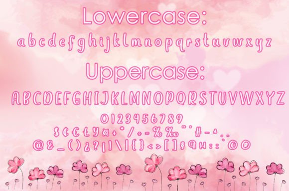 Preety in Heart Font font preview - 3