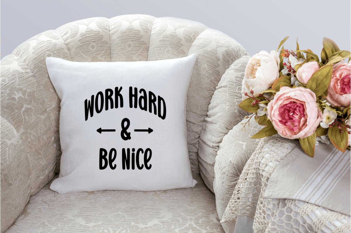 Work Hard & Be Nice - Motivational SVG Graphic by Rumman Sweety ...