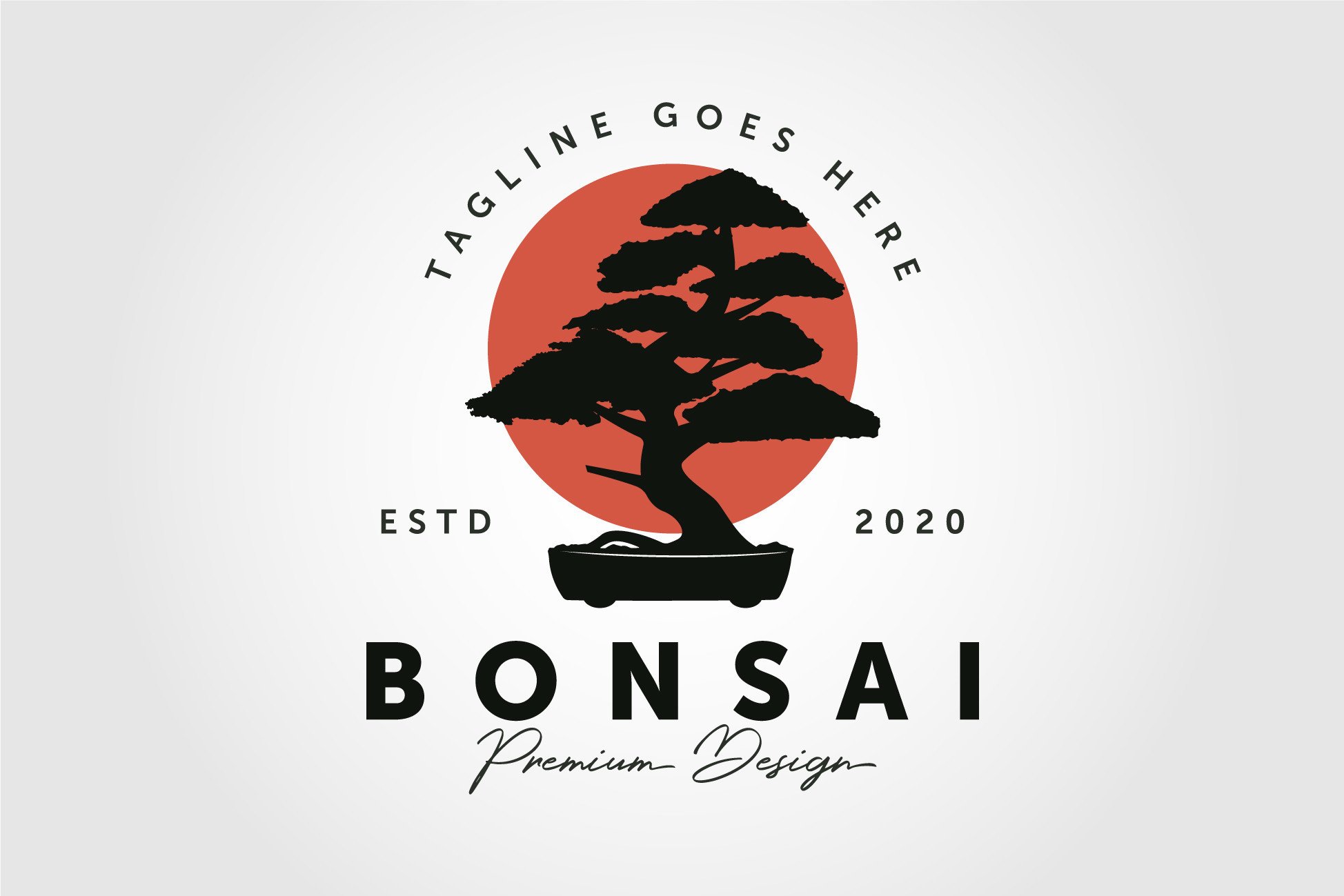 Bonsai Logo Design Silhouette Icon Graphic by PrastHF  Creative Fabrica
