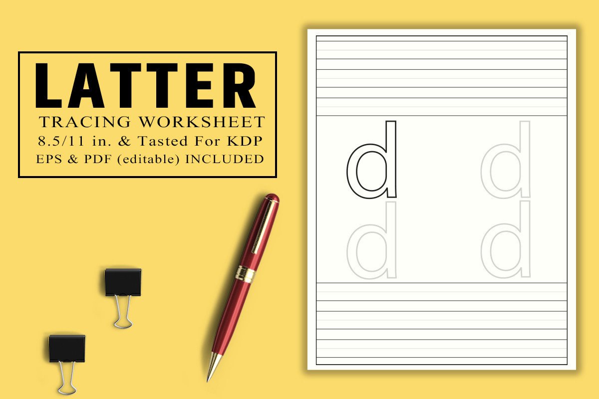 Alphabet Word Tracing KDP Worksheets Graphic by Design BLOOM · Creative ...