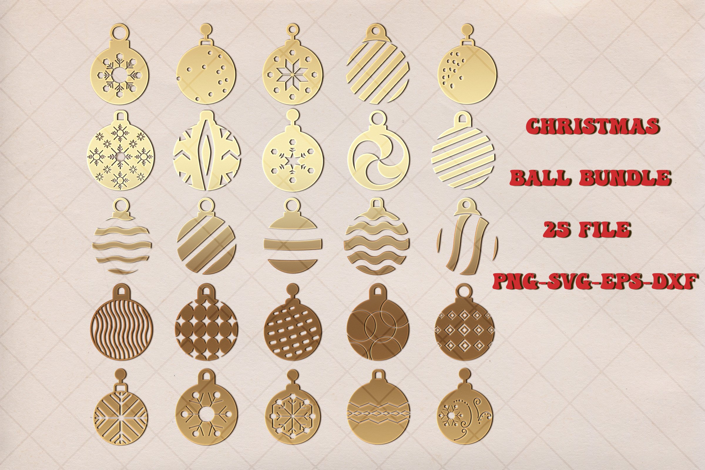 Christmas Ball Bundle Svg 25 Design SVG Graphic by bldigital.art61 ...