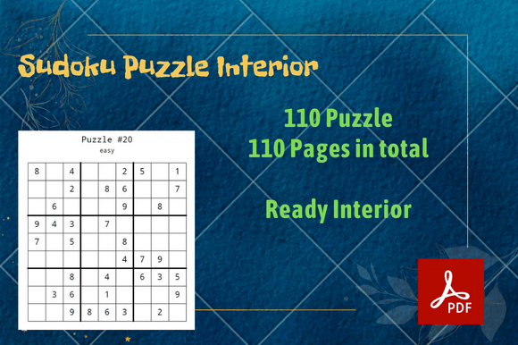 Easy Sudoku 110 Puzzles Interior KDP Graphic by Jerin Design · Creative ...