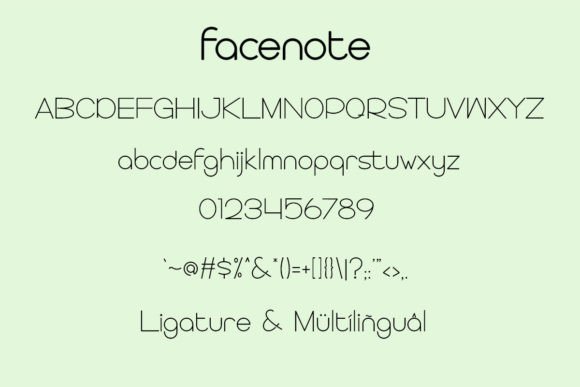 Facenote Font - Preview 6