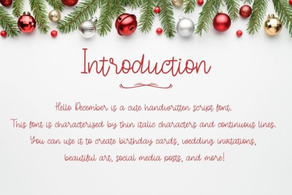 Hello December Font - Preview 2