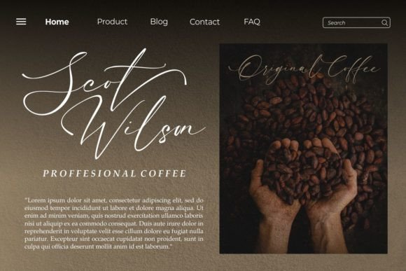 Luxury Modish Font PNG with transparent background - Preview 1
