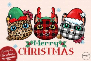 Merry Christmas Cat Sublimation Graphic by Samsam Art · Creative Fabrica