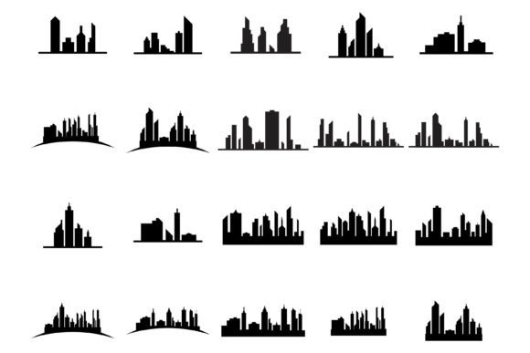 Modern City Skyline Vector Icon