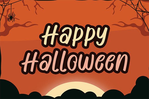 Night Pumpkind Font PNG with transparent background - Preview 1