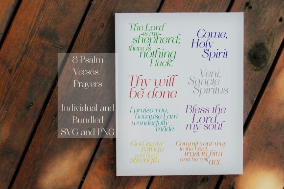 Psalm Verses and Prayers SVG PNG Bundle