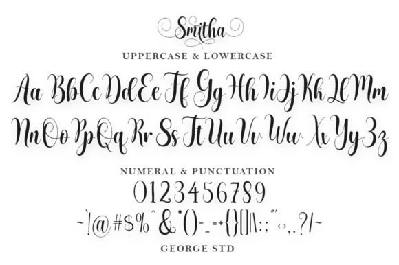 Smitha Font PNG with transparent background - Preview 4