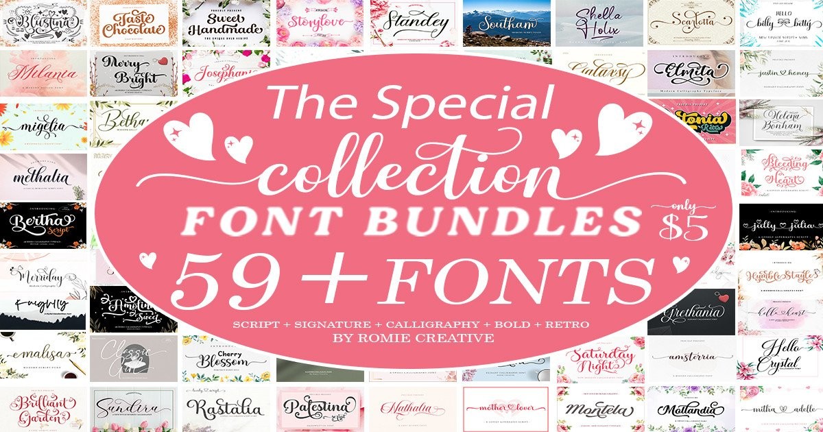 The Special Collection Font Bundle Bundle · Creative Fabrica