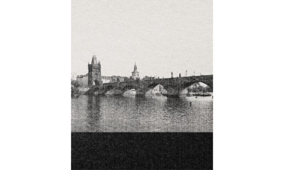 Charles Bridge Vintage Ink Poster
