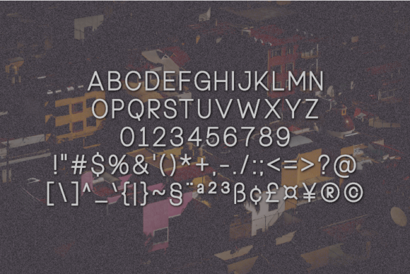 Dolfind Houses Font PNG with transparent background - Preview 1