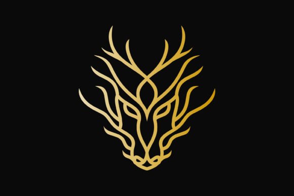 Dragon Head Outline Design