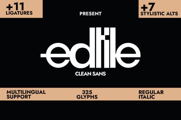 Edtile Font by Minimalistartstudio · Creative Fabrica font preview