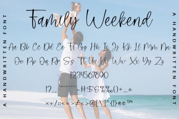 Family Weekend Font PNG with transparent background - Preview 6