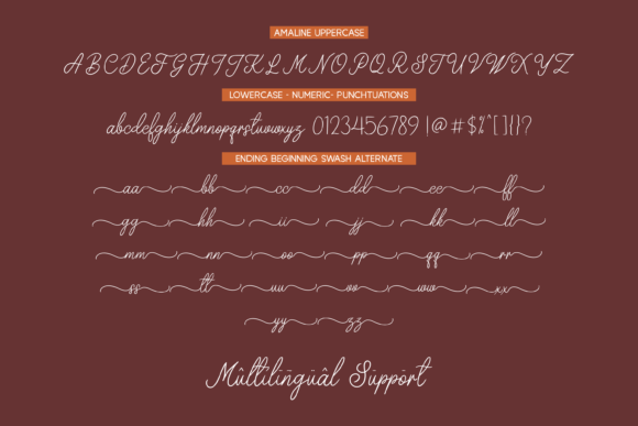 Lauris Manis Amaline Duo Font PNG with transparent background - Preview 1