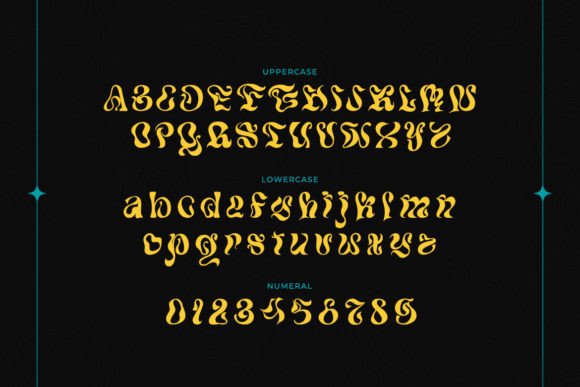 Meander Font PNG with transparent background - Preview 1