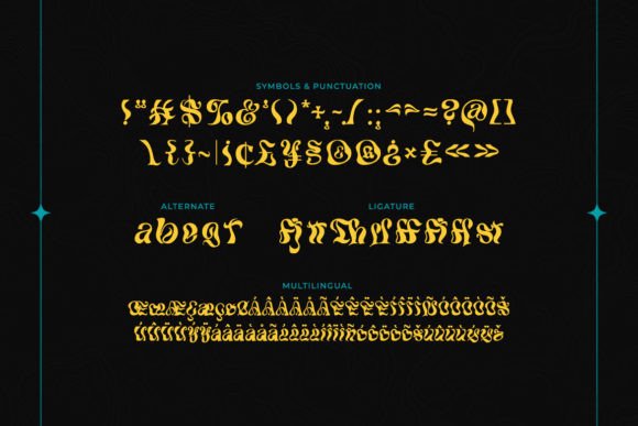 Meander Font PNG with transparent background - Preview 2