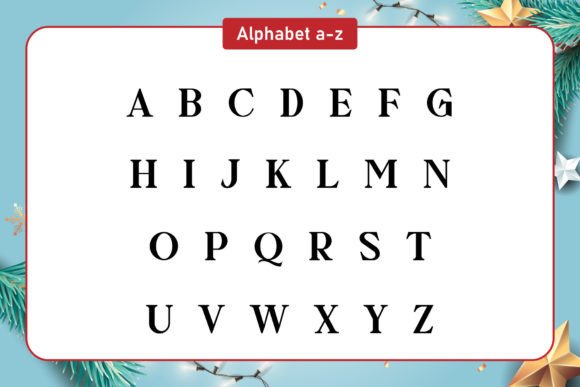 Merry Xmas Monogram Font PNG with transparent background - Preview 2