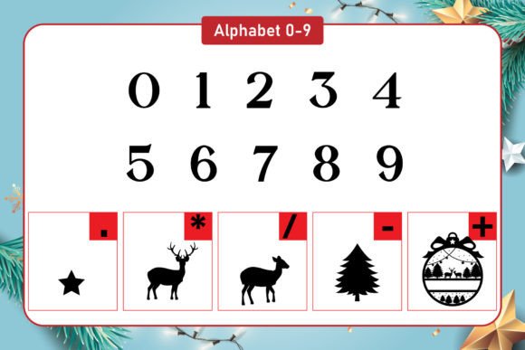 Merry Xmas Monogram Font PNG with transparent background - Preview 3