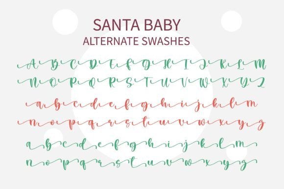 Santa Babe Duo Font PNG with transparent background - Preview 4