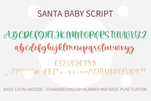 Santa Babe Duo Font PNG with transparent background - Preview 3