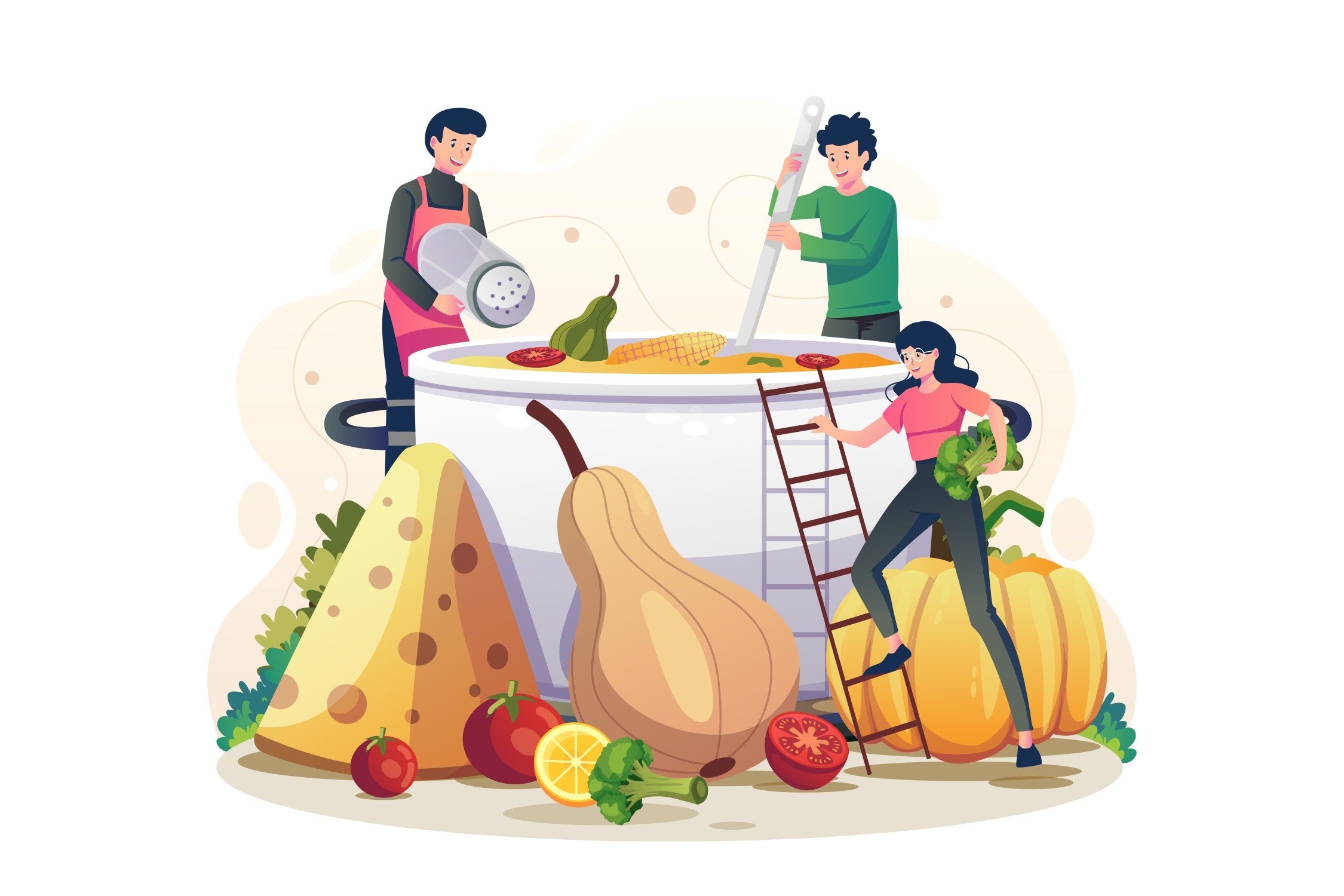 Thanksgiving Cooking Food Illustration