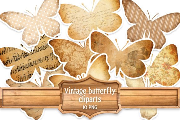 Butterfly Clipart, Buttefly Ephemera