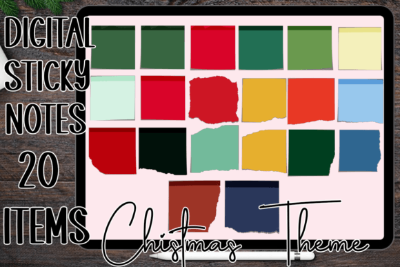 Digital Sticky Notes Chismas Theme Graphic Crafts By MOMAT THIRTYONE