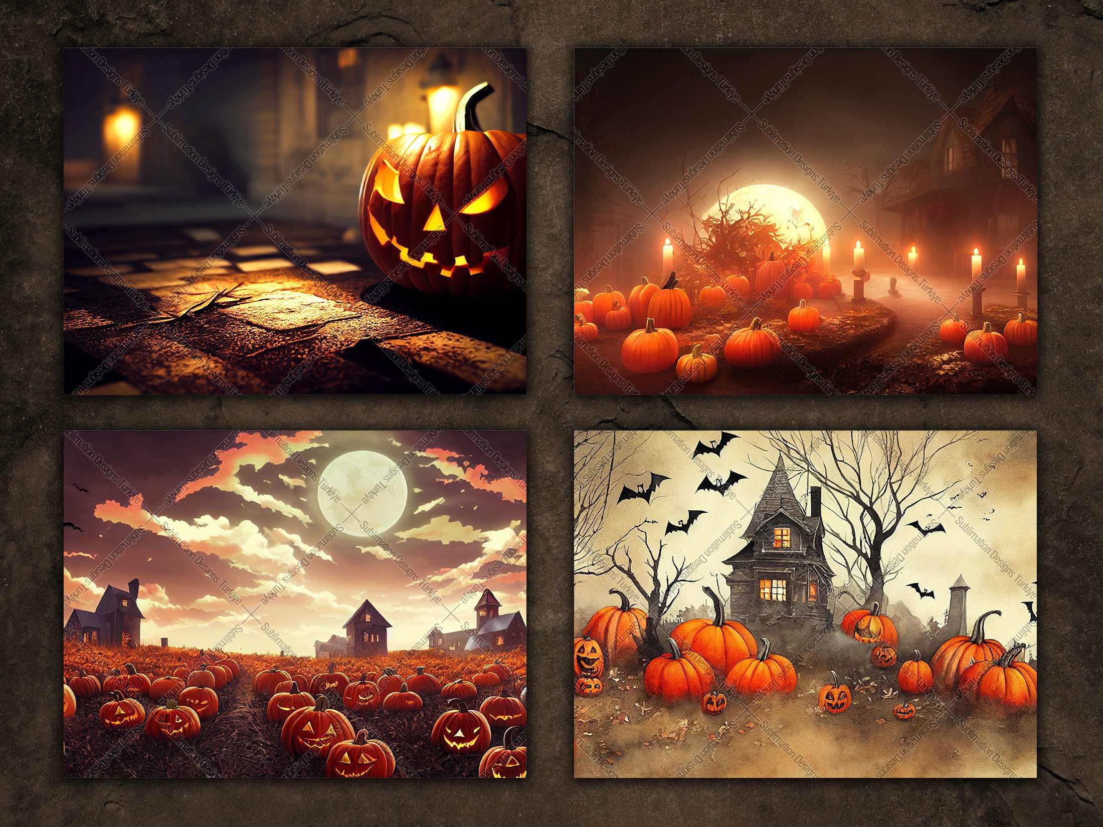 Halloween Background Bundle (10 Piece)