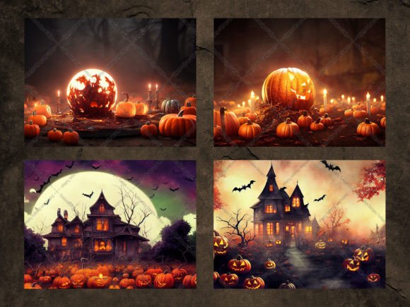 Halloween Background Bundle (10 Piece) Grafik Hintegründe Von sublimation.designs.tr