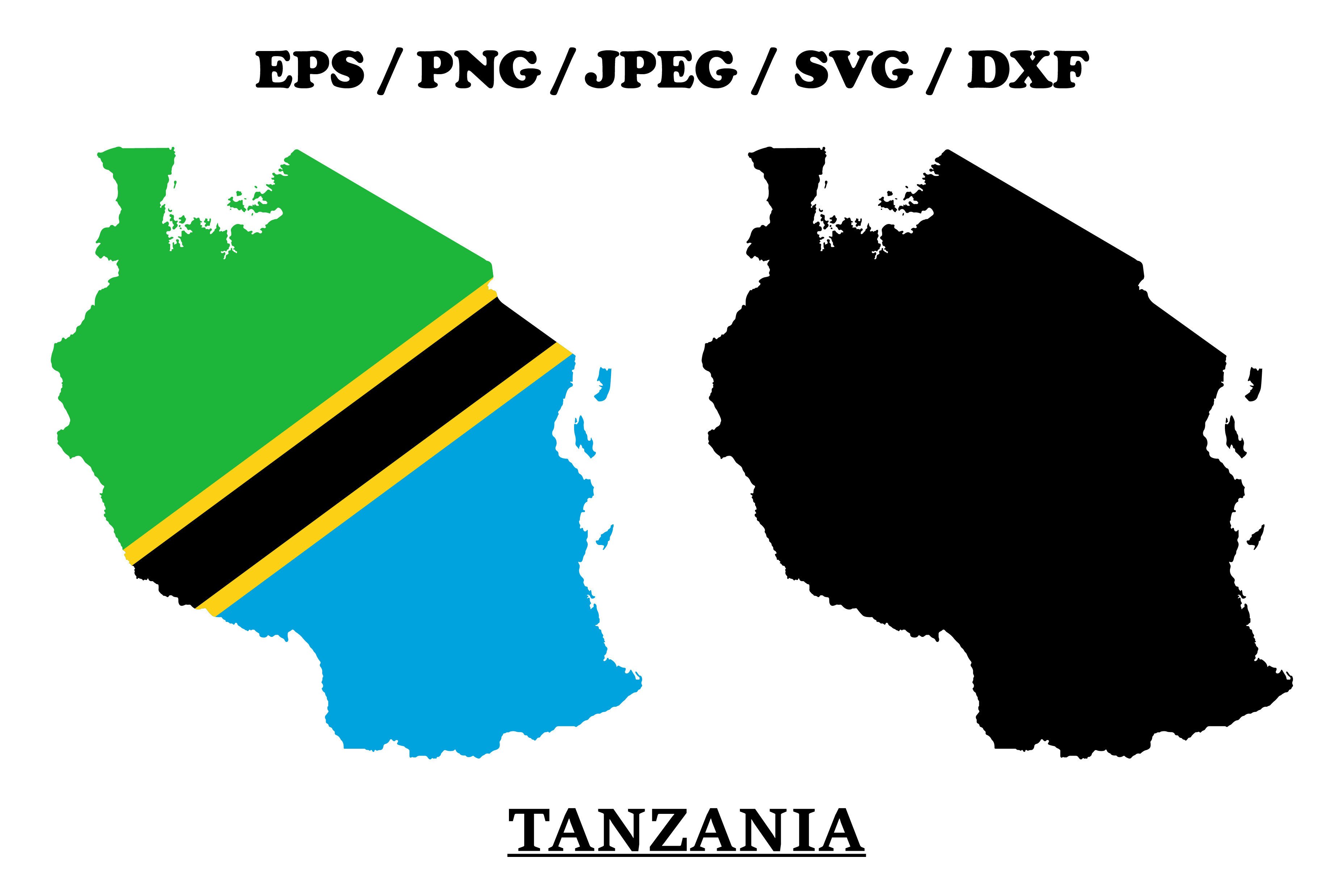 Tanzania National Flag Map Design Graphic by terrabismail · Creative ...
