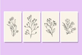 Cute Line Flower Bundle Set Graphic by oxur4 · Creative Fabrica