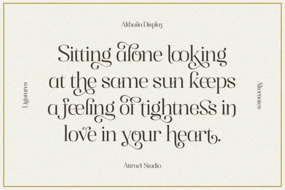 Althafia Display Font - Preview 3