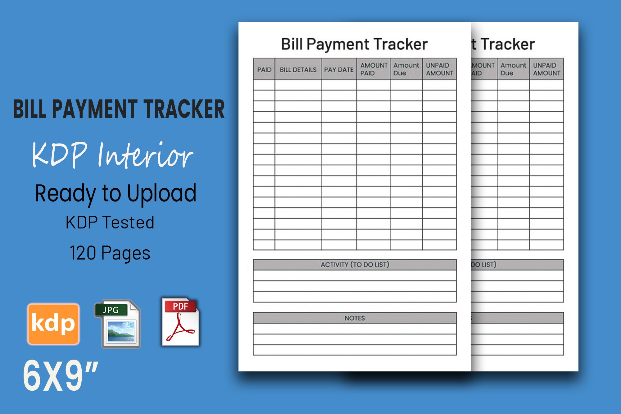 Bill Payment Tracker | KDP Interior Graphic by Interior Art · Creative ...