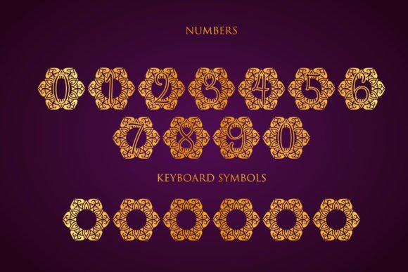 Blossom Mandala Monogram Font - Preview 3