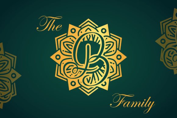 Bright Mandala Monogram Font - Preview 2
