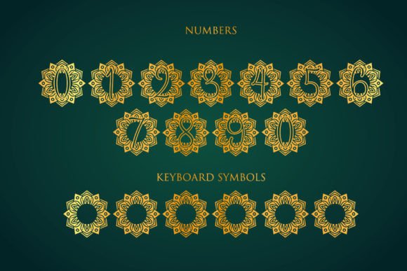 Bright Mandala Monogram Font - Preview 3