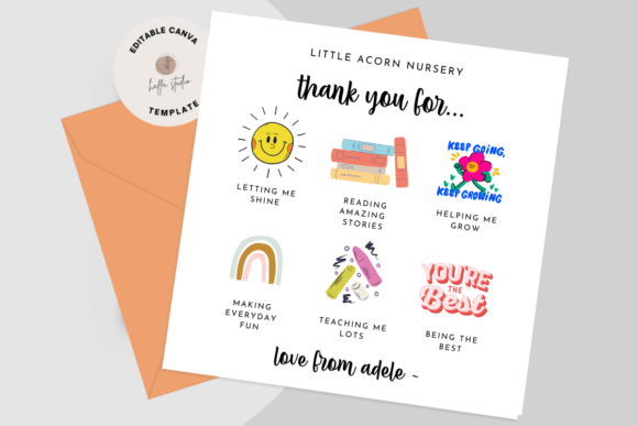 Canva School and Teacher Thank You Card