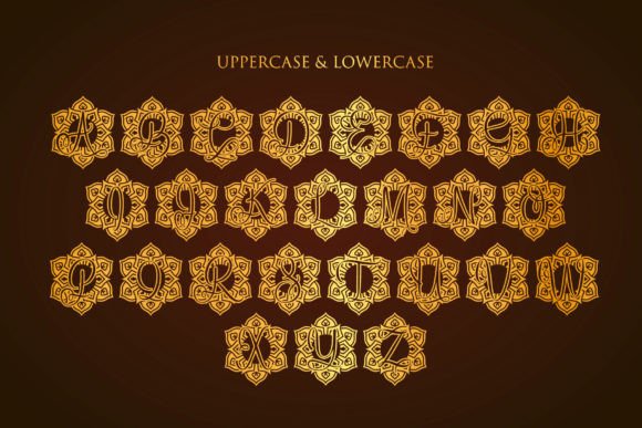 Glory Mandala Monogram Font - Preview 1