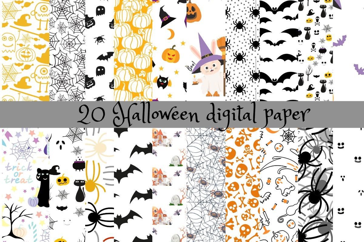 Halloween Digital Paper Pack Graphic by hossain.dipa34 · Creative Fabrica