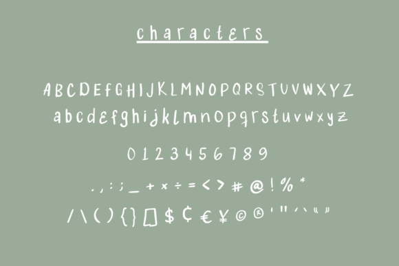 Handwritten Font by Cotton White Studio · Creative Fabrica font preview