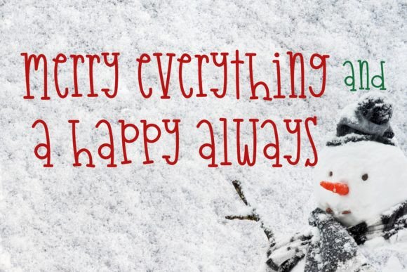 Jolly Snowman Font PNG with transparent background - Preview 1